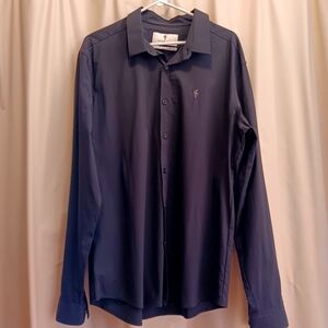 EUC Father Sons L/S Black Dress Shirt Slim Stretch Fit Size XXL